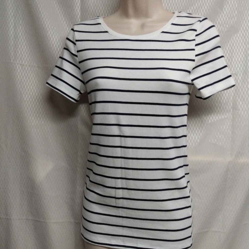 A New Day Strip Top, XS, Navy/ White, pre-owned